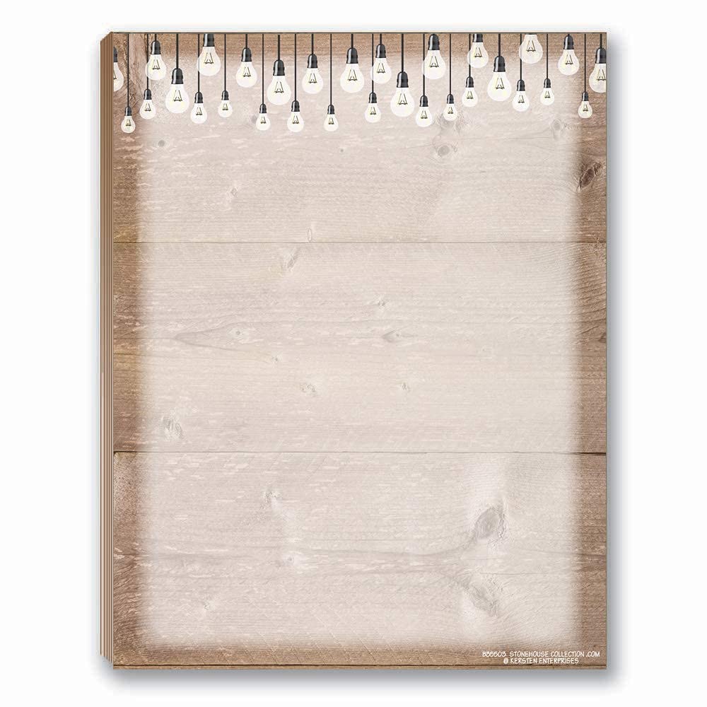Rustic Notepads and Stationery - 60 Sheets Rustic Letterhead and 4 Rustic Themed Notepads - Image 5