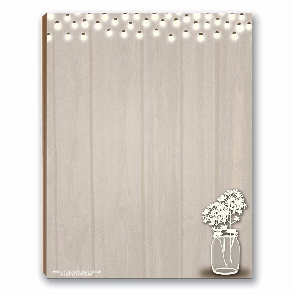 Rustic Notepads and Stationery - 60 Sheets Rustic Letterhead and 4 Rustic Themed Notepads - Image 6