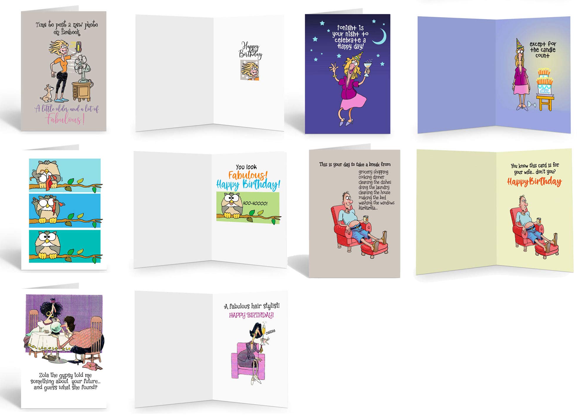 Stonehouse Collection Funny Assorted Birthday Cards & Assorted Notepads - USA Made- 25 Birthday Cards & 8 Notepads - Image 9